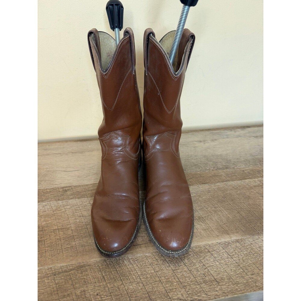 Justin boots brown cowboy boots style 3802 women’s size 6B - Picture 5 of 9